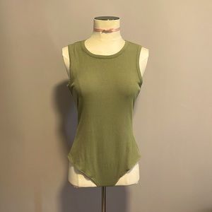 NEVER WORN Ribbed Sleeveless Bodysuit